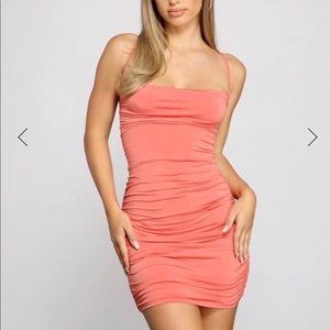 Windsor mini dress, coral color, size XS